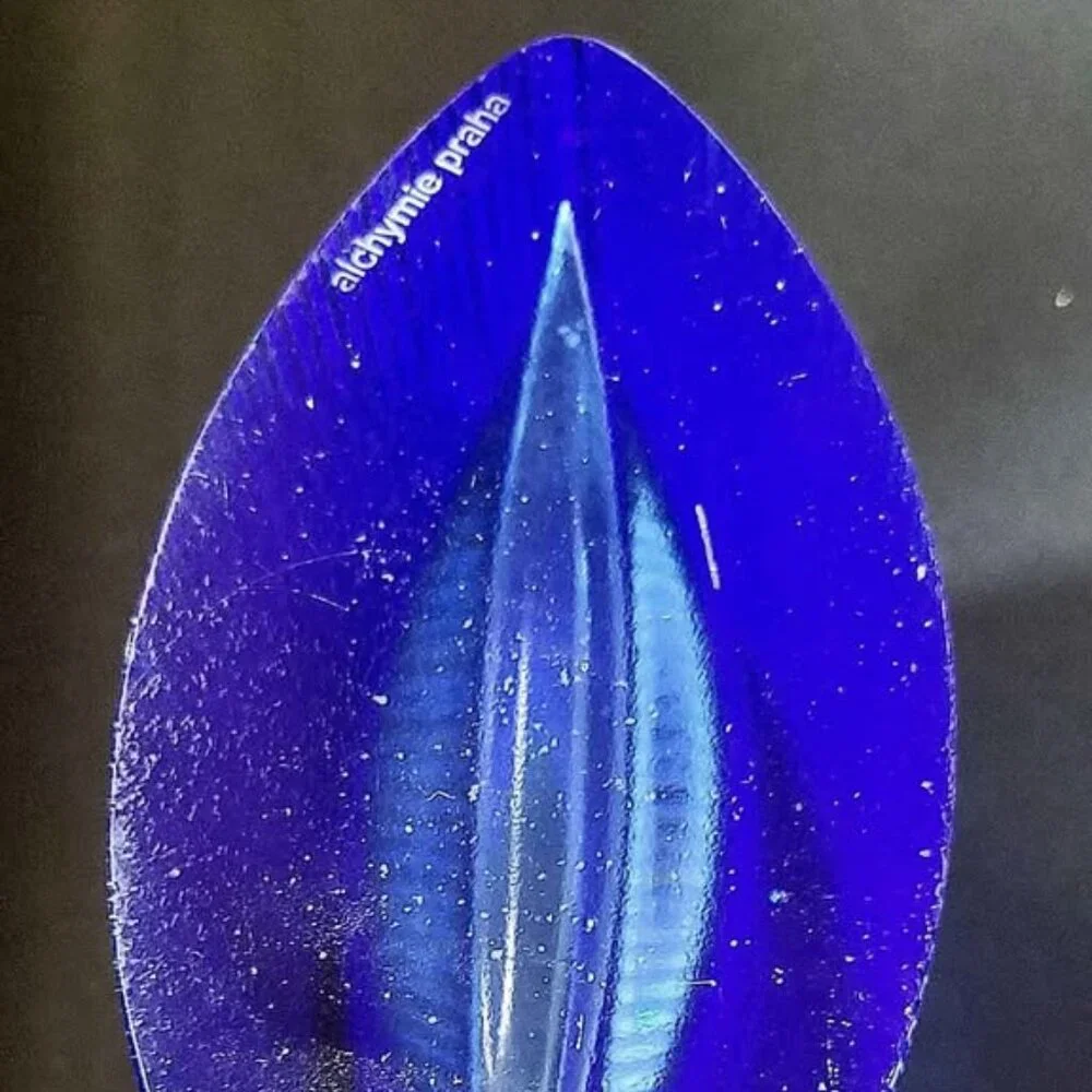 Blue Vase Handmade In Czech Republic